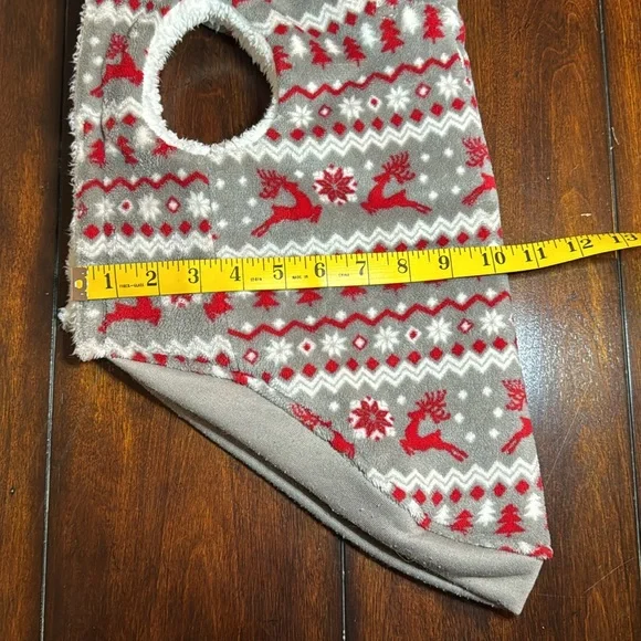 Holiday Fleece Lined Dog Sweater with Hood - Picture 10 of 12